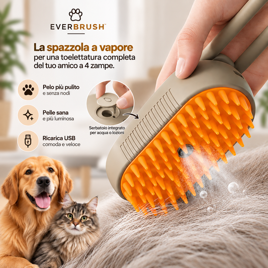 Everbrush - La spazzola a vapore per animali domestici